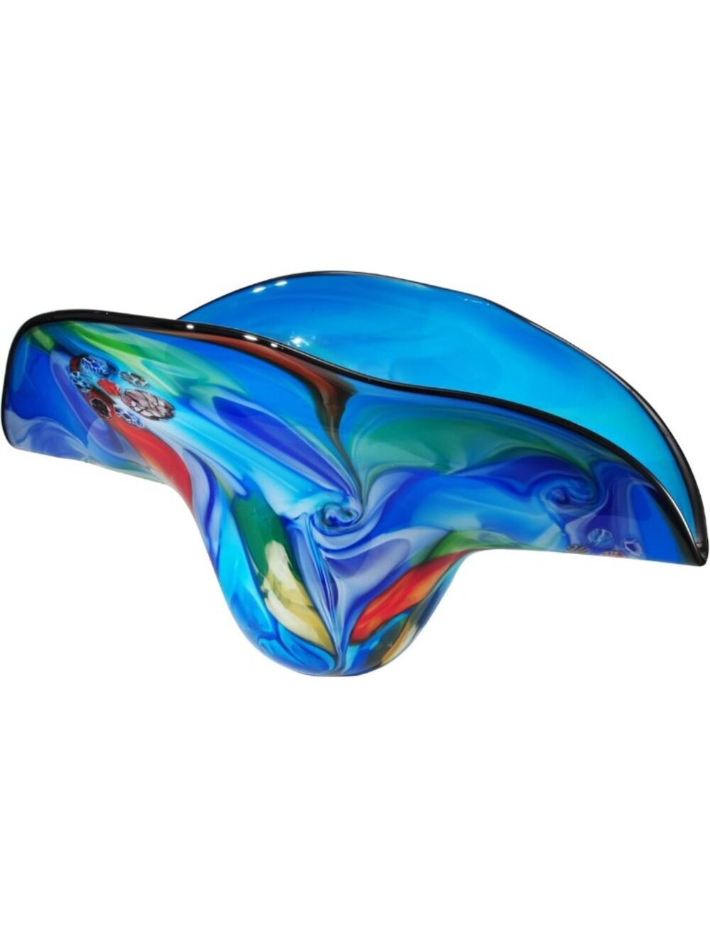 Stunning Multi-Color Art Glass Bowl - 8" Decorative Centerpiece, Unique Home